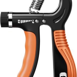 Adjustable Hand Gripper, 5–60kg Resistance with Counter, Grip Strength Trainer