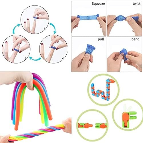 Fidget Toy Set, 36 Piece Sensory Toys, Rainbow Colour Stress Relief Set - Image 5
