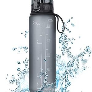 1L Sports Water Bottle, BPA-Free Tritan, Leakproof Bottle with Filter & Carry Loop