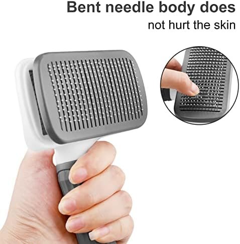 Self-Cleaning Pet Grooming Brush, Slicker Brush for Dogs & Cats, Shedding & Massage - Image 4