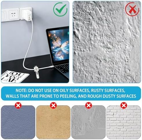 Cable Management Clips, Adjustable Reusable Cable Holders with Adhesive & Screw Mounts - Image 4