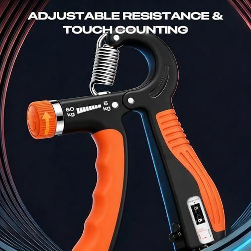 Adjustable Hand Gripper, 5–60kg Resistance with Counter, Grip Strength Trainer - Image 2
