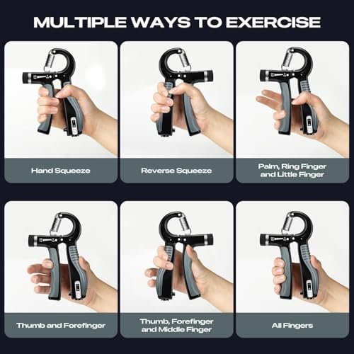Adjustable Hand Gripper, 5–60kg Resistance with Counter, Grip Strength Trainer - Image 6
