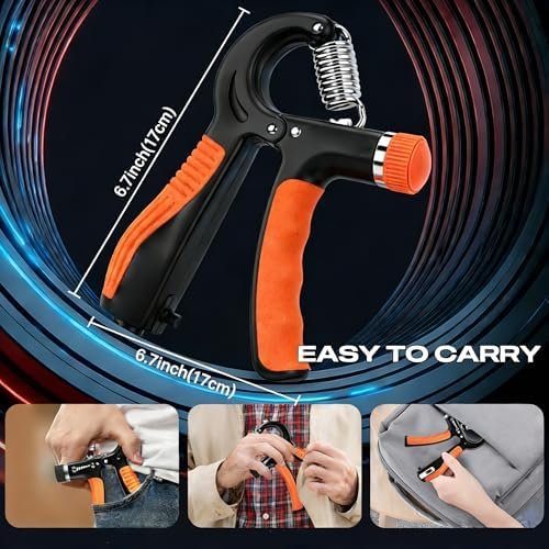 Adjustable Hand Gripper, 5–60kg Resistance with Counter, Grip Strength Trainer - Image 5