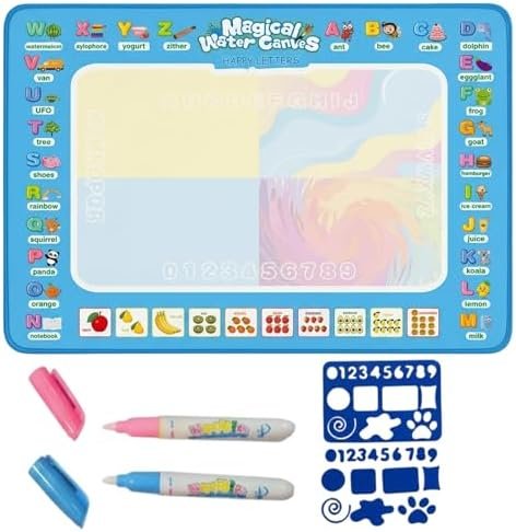 Reusable Water Drawing Mat, 44 × 32 cm, Mess-Free Magic Water Sketch Pad