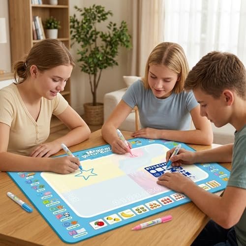 Reusable Water Drawing Mat, 44 × 32 cm, Mess-Free Magic Water Sketch Pad - Image 2